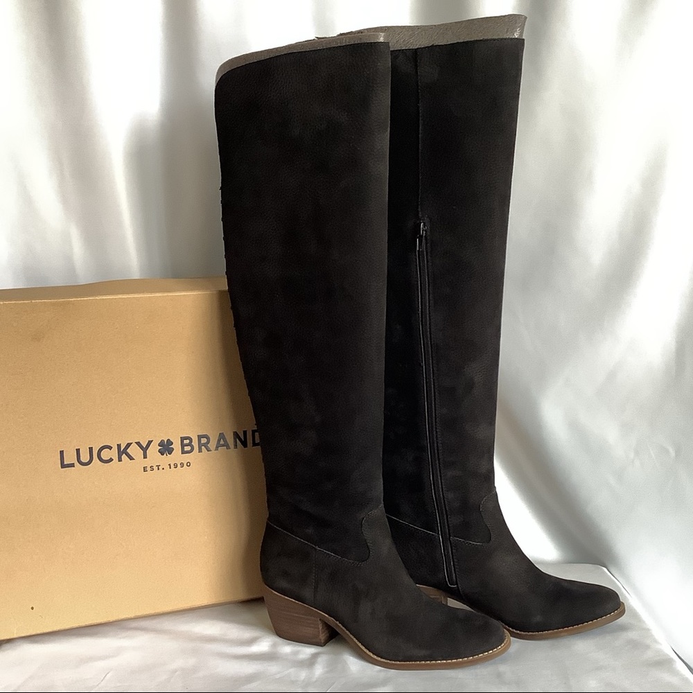 RARE  NIB Lucky Brand Over The Knee Suede Boots